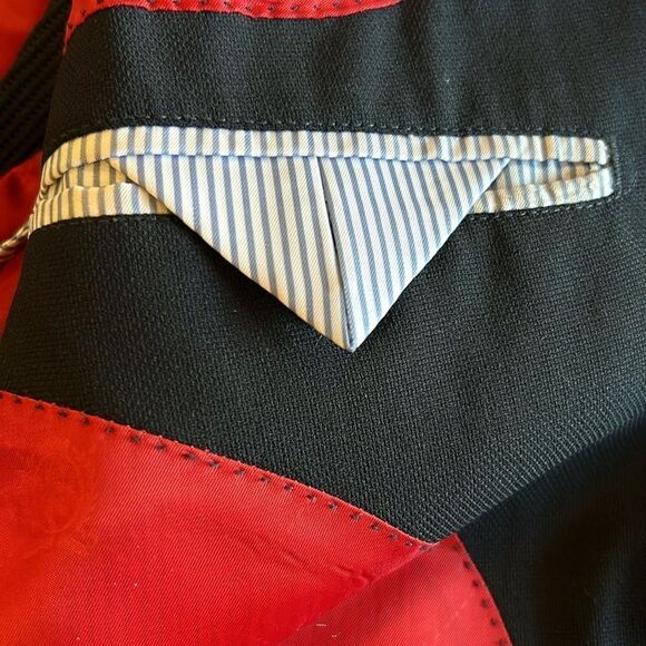 Tommy Hilfiger Mens Navy Blue Center Vent 2 Button Blazer - Picture 6 of 8